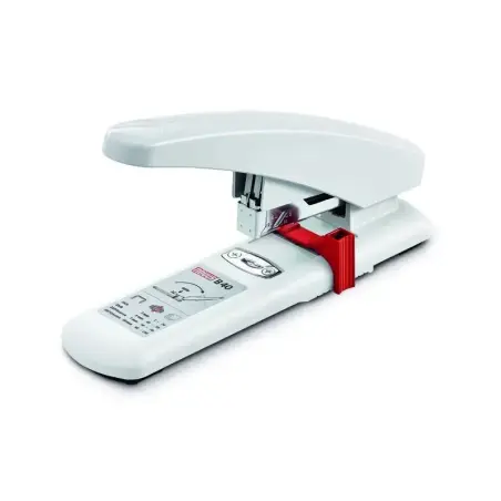 Novus B 40 Grapadora de Gruesos - Hasta 100 Hojas - Grapado Cerrado con Sistema Bypass - Sistema Antibloqueo - Color Blanco | Ah