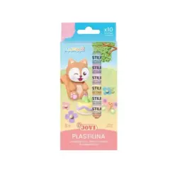 Jovi Kawaii Pack con 10 Barras de Plastilina 15gr - Muy Moldeable - No se Seca - Colores Surtidos | Ahorro Imprimiendo