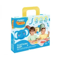 Jovi My First Plastilina Estuche de 4 Pastillas de Plastilina 38gr - Super Blanda - Estimula Creatividad y Sensibilidad Tactil -
