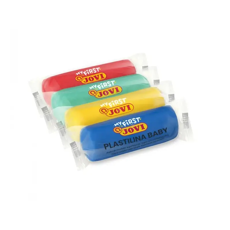 Jovi My First Plastilina Estuche de 4 Pastillas de Plastilina 38gr - Super Blanda - Estimula Creatividad y Sensibilidad Tactil -