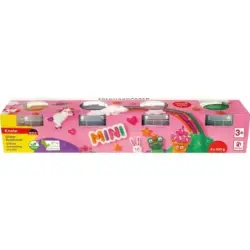 Eberhard Faber Mini Kids Pack con 4 Botes 100gr de Pasta de Modelar - 97% Ingredientes Naturales - Colores Brillantes Naranja, M