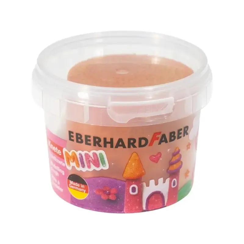 Eberhard Faber Mini Kids Pack con 4 Botes 100gr de Pasta de Modelar - 97% Ingredientes Naturales - Colores Brillantes Naranja, M
