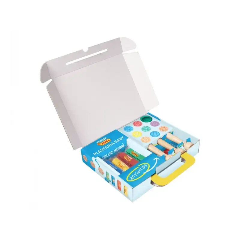Jovi My First Plastilina Kit de Modelaje con 4 Pastillas de Plastilina 38gr + 3 Estampadores de Madera - Super Blanda - Estimula