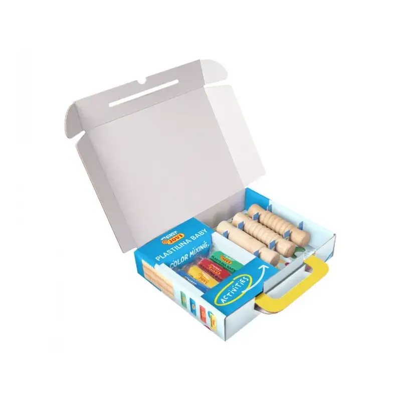 Jovi My First Plastilina Kit de Modelaje con 4 Pastillas de Plastilina 38gr + 3 Rodillos de Madera - Super Blanda - Estimula Cre