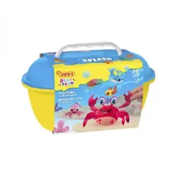 Jovi Play & Fun Cofre Splash con 24 Barras de Plastilina 15gr + Modeladores + Recortables - Sin Gluten - Base Vegetal - No se Se