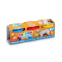 Carioca Baby Do Pack de 3 Pastas de Modelar - Super Ligera - Elastica - Maleable - Ideal para Primeras Experiencias Tactiles - S