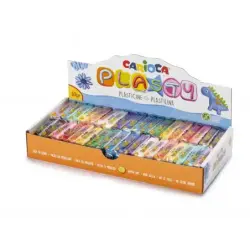 Carioca Expositor de 36 Plastilinas - Facil de Usar - No Se Seca - Reutilizable - Colores Brillantes y Mezclables - Libre de Glu