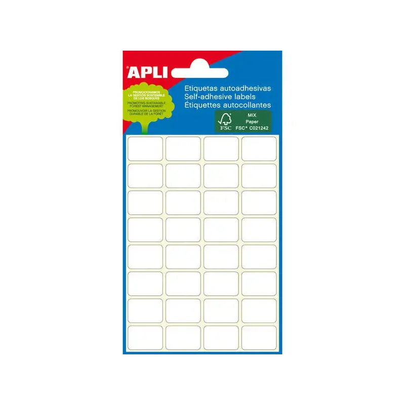 Apli Etiquetas Minibolsa Blancas Ø 13.0mm 6 Hojas | Ahorro Imprimiendo