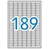 Apli Pack de 1.890 Etiquetas Rectangulares 25.4x10mm - 10 Hojas por 189 Etiquetas - Adhesivo Permanente - Cantos Romos - Aptas p