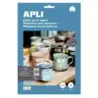 Apli Pack de 1.890 Etiquetas Rectangulares 25.4x10mm - 10 Hojas por 189 Etiquetas - Adhesivo Permanente - Cantos Romos - Aptas p