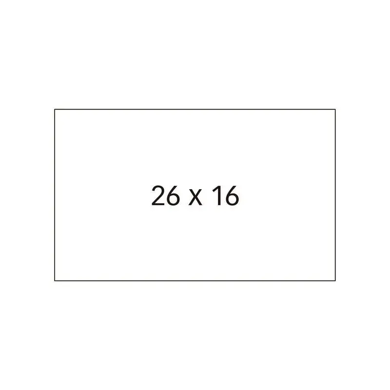 Apli Pack de 6 Rollos de 1000 Etiquetas Blancas para Maquinas Etiquetadoras de Precios de 2 Lineas - Tamaño 26 x 16mm - Adhesivo