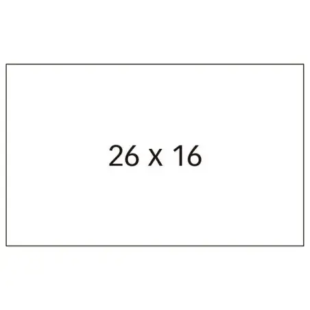 Apli Pack de 6 Rollos de 1000 Etiquetas Blancas para Maquinas Etiquetadoras de Precios de 2 Lineas - Tamaño 26 x 16mm - Adhesivo