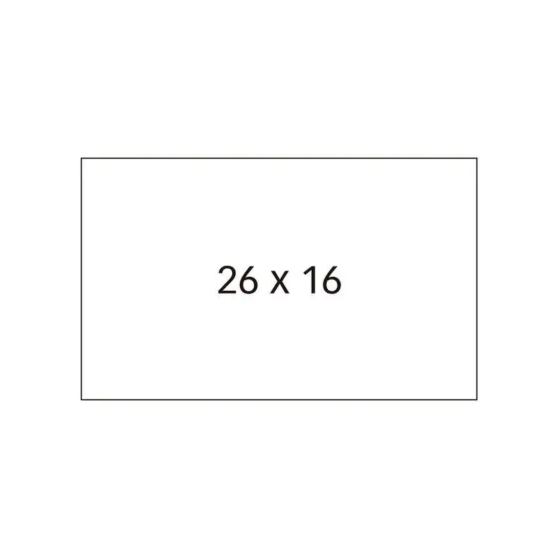 Apli Etiquetas Blancas para Maquinas Etiquetadoras de Precios de 2 Lineas - Tamaño 26 x 16mm - Adhesivo Removible - Pack con 6 R