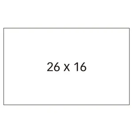 Apli Etiquetas Blancas para Maquinas Etiquetadoras de Precios de 2 Lineas - Tamaño 26 x 16mm - Adhesivo Removible - Pack con 6 R