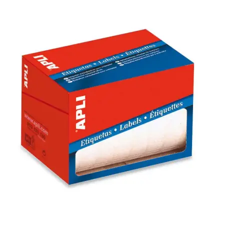 Apli Rollo de 400 Etiquetas 38x102mm - Adhesivo Permanente - Cantos Romos - Color Blanco | Ahorro Imprimiendo