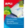 Apli Pack de 200 Etiquetas Rectangulares 210x148mm - Adhesivo Permanente - Cantos Rectos - Color Blanco | Ahorro Imprimiendo
