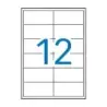 Apli Pack de 1.200 Etiquetas Rectangulares 97x42,4mm - 100 Hojas por 12 Etiquetas - Cantos Rectos - Adhesivo Removible - Permite