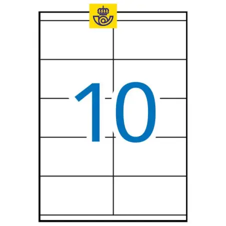 Apli Etiquetas Blancas Permanentes 105.0 x 57.0mm 500 Hojas | Ahorro Imprimiendo