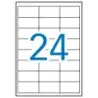 Apli Pack de 12.000 Etiquetas Rectangulares 64.6x33.8mm - 500 Hojas por 24 Etiquetas - Adhesivo Permanente - Cantos Rectos - Col