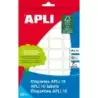 Apli Pack de 810 Etiquetas Rectangulares 10x16mm - 10 Hojas por 81 Etiquetas - Ideal para Escribir sobre Ellas - Adhesivo Perman