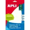 Apli Pack de 200 Etiquetas Rectangulares 19x40mm - 10 Hojas por 20 Etiquetas - Adhesivo Permanente - Cantos Romos - Ideal para E