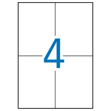 Apli Etiquetas Blancas Permanentes 105.0 x 148.0mm 10 Hojas | Ahorro Imprimiendo