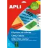 Apli Pack de 80 Etiquetas 105x148mm - 20 Hojas x 4 Etiquetas - Adhesivo Permanente - Cantos Rectos - Color Rojo | Ahorro Imprimi