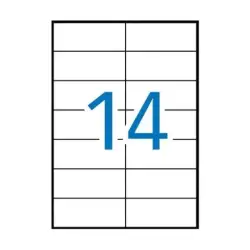 Apli Pack de 1.400 Etiquetas 105x42.4mm - Adhesivo Permanente - Cantos Rectos - Color Blanco | Ahorro Imprimiendo
