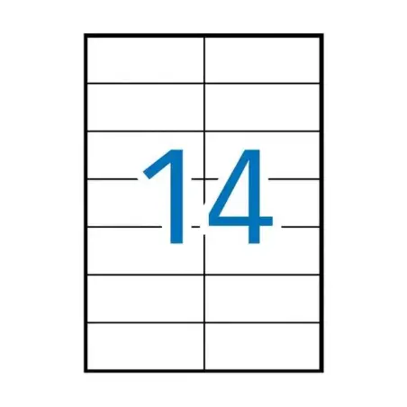 Apli Pack de 1.400 Etiquetas 105x42.4mm - Adhesivo Permanente - Cantos Rectos - Color Blanco | Ahorro Imprimiendo