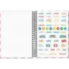 Dohe Cherry Agenda Escolar 25/26 Espiral A5 - Semana Vista - Papel 70g/m2 - 4 Hojas de Pegatinas - Cubierta de Carton Plastifica