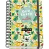 Dohe WWF Tropic Agenda Escolar 25/26 Espiral Wire’o A5 - Semana Vista - Papel 80g/m2 - 4 Hojas de Pegatinas - Cubierta de Carton