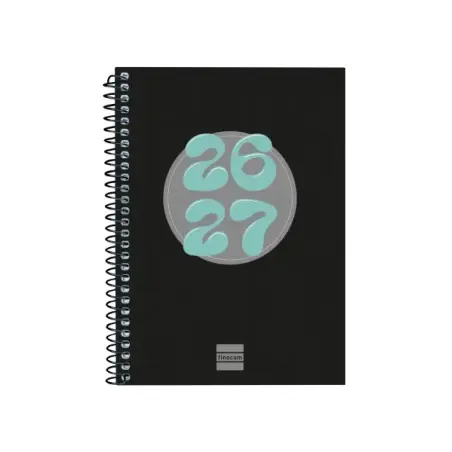 Finocam Cool Agenda Escolar 26/27 - Semana Vista Horizontal - Formato 8º - 120x164mm - Tapas de Carton Forrado - Papel de 80g/m2