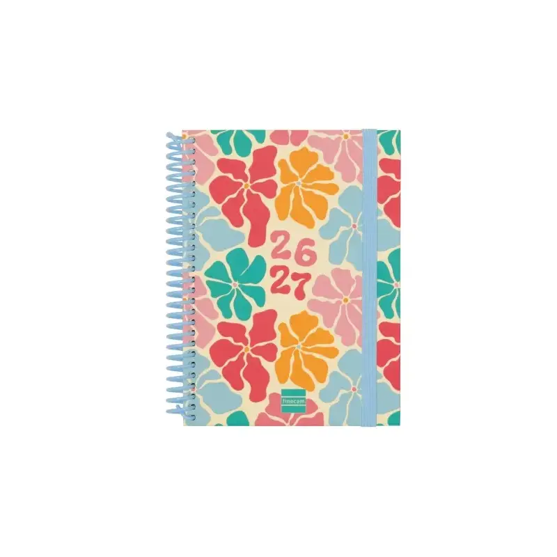 Finocam Diva Agenda Escolar 26/27 - Semana Vista Horizontal - Formato 8º - 120x164mm - Tapas de Carton Forrado - Papel de 80g/m2