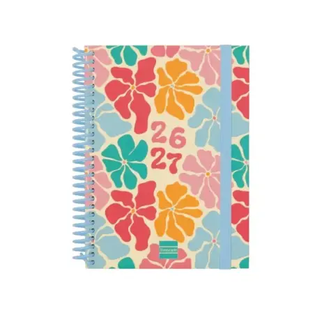 Finocam Diva Agenda Escolar 26/27 - Semana Vista Horizontal - Formato 8º - 120x164mm - Tapas de Carton Forrado - Papel de 80g/m2