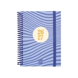 Finocam Diva Agenda Escolar 26/27 - Semana Vista Horizontal - Formato 8º - 120x164mm - Tapas de Carton Forrado - Papel de 80g/m2