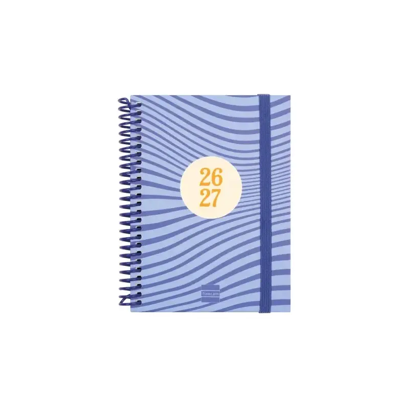 Finocam Diva Agenda Escolar 26/27 - Semana Vista Horizontal - Formato 8º - 120x164mm - Tapas de Carton Forrado - Papel de 80g/m2