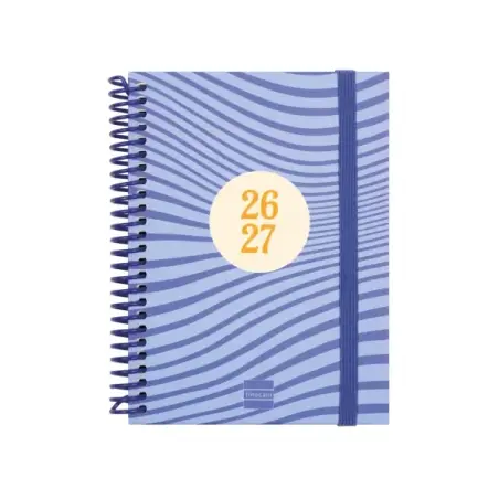 Finocam Diva Agenda Escolar 26/27 - Semana Vista Horizontal - Formato 8º - 120x164mm - Tapas de Carton Forrado - Papel de 80g/m2