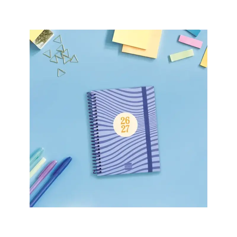 Finocam Diva Agenda Escolar 26/27 - Semana Vista Horizontal - Formato 8º - 120x164mm - Tapas de Carton Forrado - Papel de 80g/m2