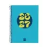 Finocam Cool Agenda Escolar 26/27 - Semana Vista Horizontal - Formato 4º - 155x212mm - Tapas de Carton Forrado - Papel de 80g/m2