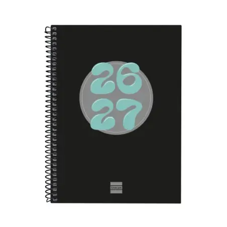 Finocam Cool Agenda Escolar 26/27 - Semana Vista Horizontal - Formato 4º - 155x212mm - Tapas de Carton Forrado - Papel de 80g/m2