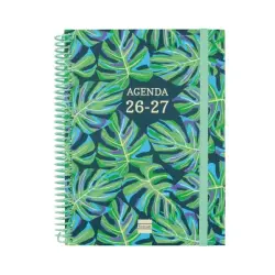Finocam Diva Agenda Escolar 26/27 - Semana Vista Horizontal - Formato 4º - 155x212mm - Tapas de Carton Forrado - Papel de 80g/m2
