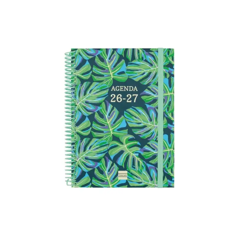 Finocam Diva Agenda Escolar 26/27 - Semana Vista Horizontal - Formato 4º - 155x212mm - Tapas de Carton Forrado - Papel de 80g/m2