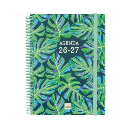 Finocam Diva Agenda Escolar 26/27 - Semana Vista Horizontal - Formato 4º - 155x212mm - Tapas de Carton Forrado - Papel de 80g/m2