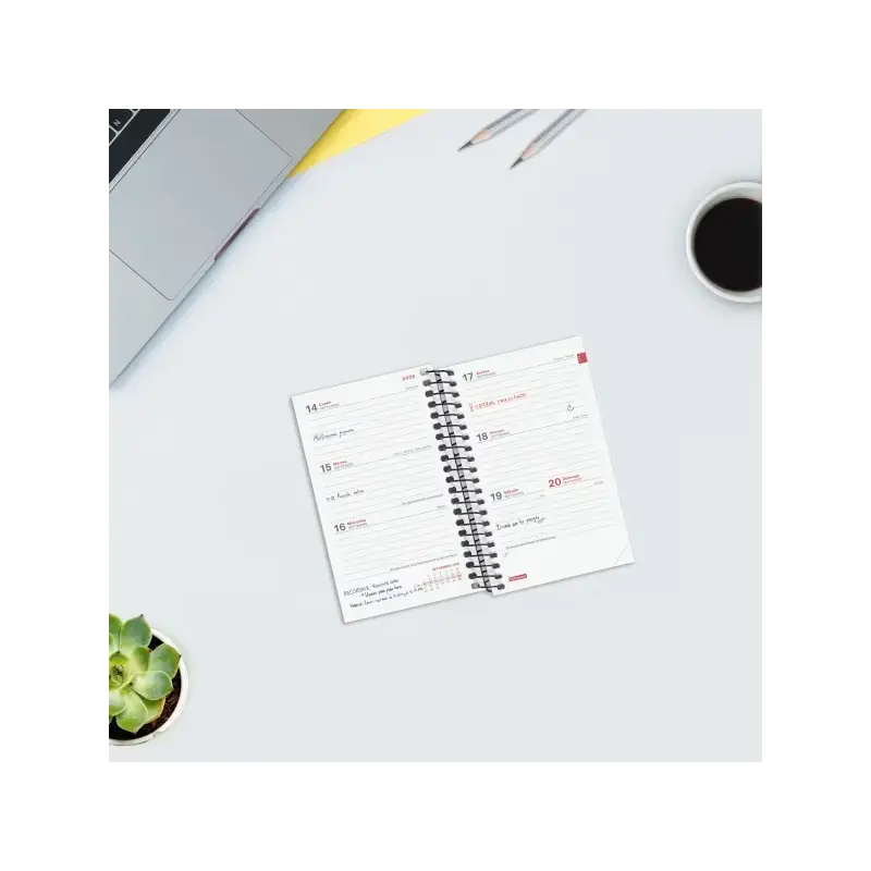 Finocam Espir Agenda Escolar 26/27 - Semana Vista Horizontal - Formato E3 - 79x127mm - Tapas de Polipropileno - Papel de 80g/m2