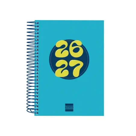 Finocam Cool Agenda Escolar 26/27 - 1 Dia por Pagina - Formato 8º - 120x164mm - Tapas de Carton Forrado - Papel de 80g/m2 - Espi
