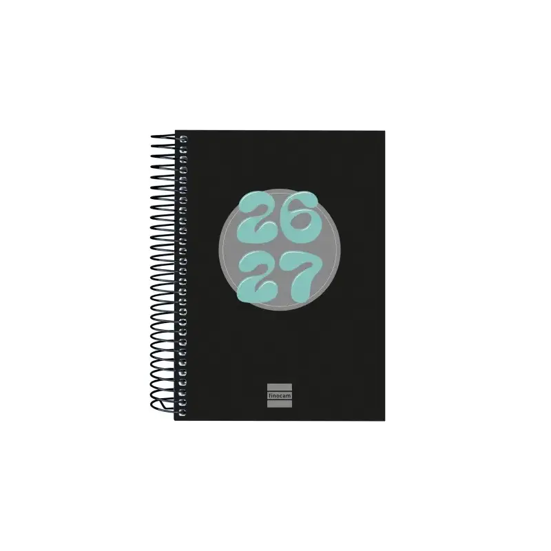 Finocam Cool Agenda Escolar 26/27 - 1 Dia por Pagina - Formato 8º - 120x164mm - Tapas de Carton Forrado - Papel de 80g/m2 - Espi