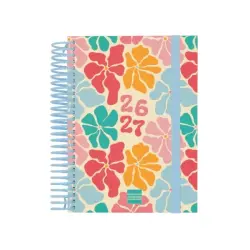 Finocam Diva Agenda Escolar 26/27 - 1 Dia por Pagina - Formato 8º - 120x164mm - Tapas de Carton Forrado - Papel de 80g/m2 - Espi