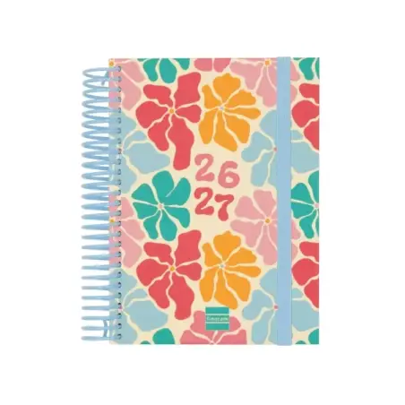 Finocam Diva Agenda Escolar 26/27 - 1 Dia por Pagina - Formato 8º - 120x164mm - Tapas de Carton Forrado - Papel de 80g/m2 - Espi