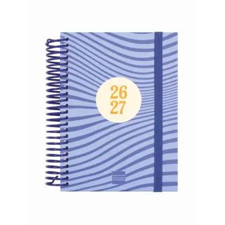 Finocam Diva Agenda Escolar 26/27 - 1 Dia por Pagina - Formato 8º - 120x164mm - Tapas de Carton Forrado - Papel de 80g/m2 - Espi