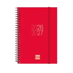 Finocam Espir Agenda Escolar 26/27 - Semana Vista Horizontal - Formato E8 - 120x171mm - Tapas de Polipropileno - Papel de 80g/m2